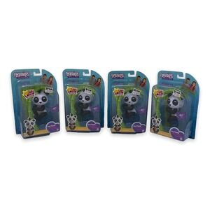 WowWee Fingerlings Interactive Drew Baby Panda Black and White NEW (Lot of 4)